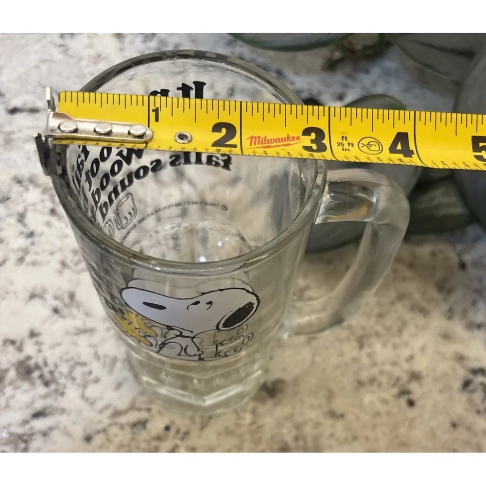VTG 1965‎ Peanuts SNOOPY + WOODSTOCK Root Beer Mug - United Feature Syndicate